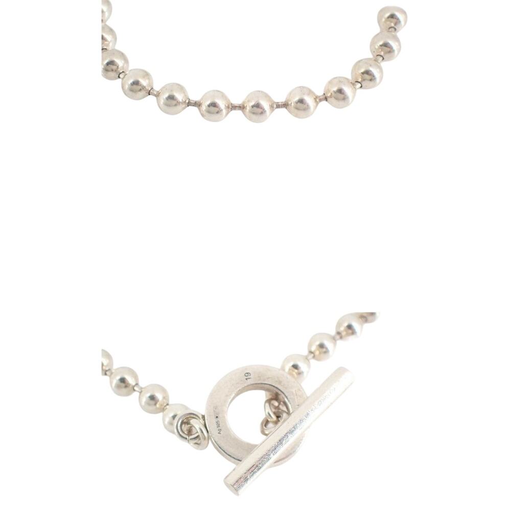 Gucci Sterling Silver Beaded Toggle Bracelet Coa - image 2